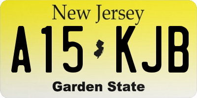 NJ license plate A15KJB