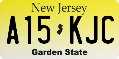 NJ license plate A15KJC