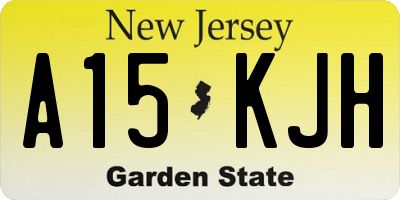 NJ license plate A15KJH