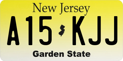 NJ license plate A15KJJ