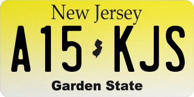 NJ license plate A15KJS