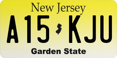 NJ license plate A15KJU
