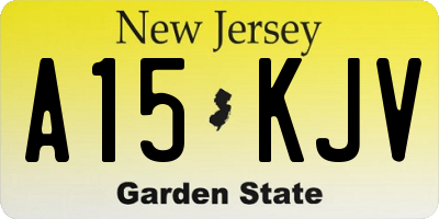 NJ license plate A15KJV