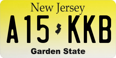 NJ license plate A15KKB
