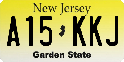 NJ license plate A15KKJ