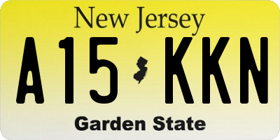 NJ license plate A15KKN