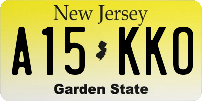 NJ license plate A15KKO