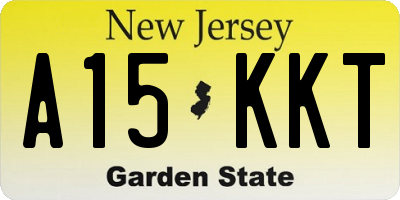 NJ license plate A15KKT