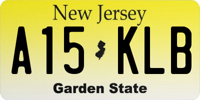 NJ license plate A15KLB