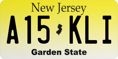 NJ license plate A15KLI