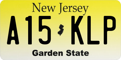 NJ license plate A15KLP