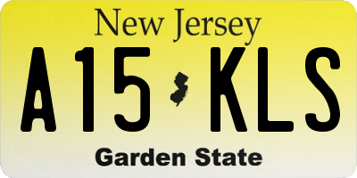 NJ license plate A15KLS