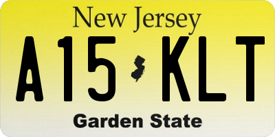 NJ license plate A15KLT