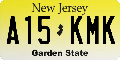 NJ license plate A15KMK