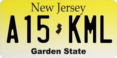 NJ license plate A15KML
