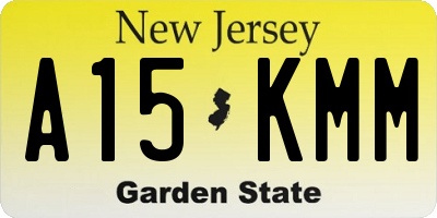 NJ license plate A15KMM