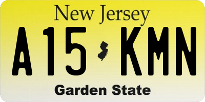 NJ license plate A15KMN