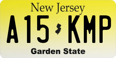 NJ license plate A15KMP