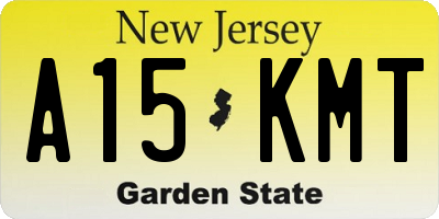 NJ license plate A15KMT
