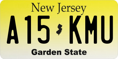 NJ license plate A15KMU