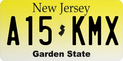 NJ license plate A15KMX