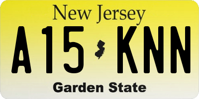 NJ license plate A15KNN