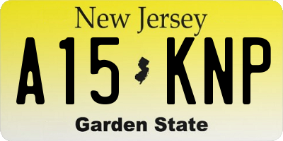 NJ license plate A15KNP