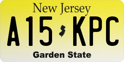 NJ license plate A15KPC