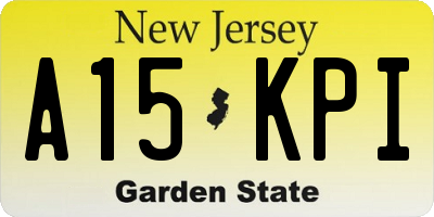 NJ license plate A15KPI