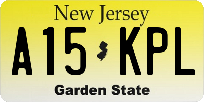 NJ license plate A15KPL