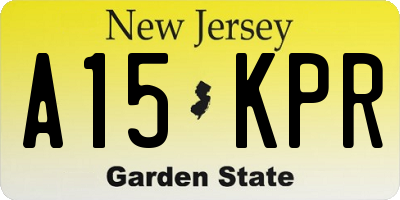 NJ license plate A15KPR
