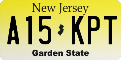 NJ license plate A15KPT