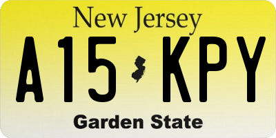 NJ license plate A15KPY