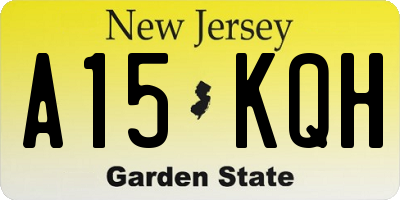 NJ license plate A15KQH