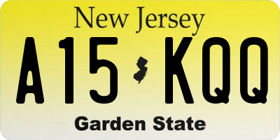 NJ license plate A15KQQ