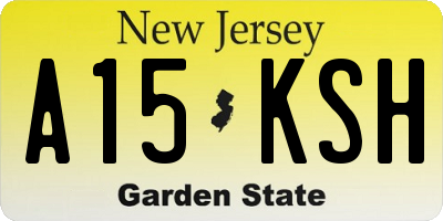 NJ license plate A15KSH