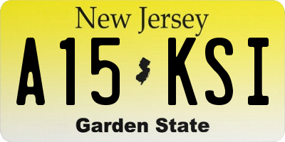 NJ license plate A15KSI