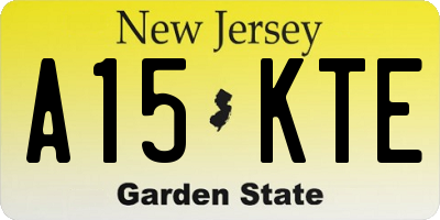 NJ license plate A15KTE