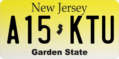 NJ license plate A15KTU
