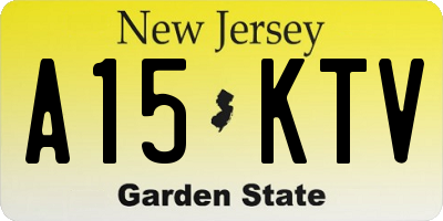 NJ license plate A15KTV