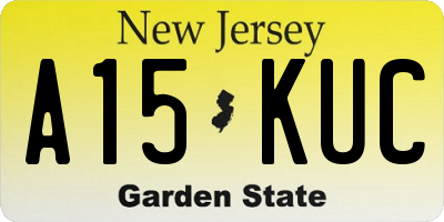 NJ license plate A15KUC