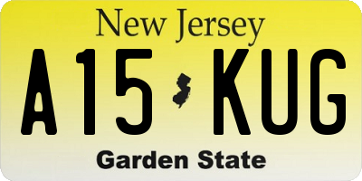 NJ license plate A15KUG