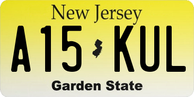 NJ license plate A15KUL