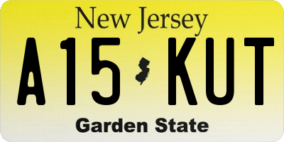 NJ license plate A15KUT
