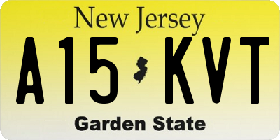 NJ license plate A15KVT