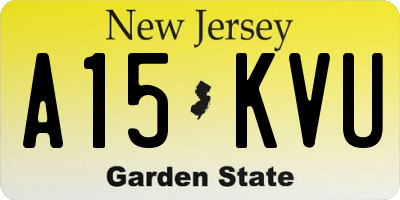 NJ license plate A15KVU