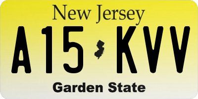 NJ license plate A15KVV