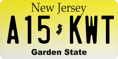 NJ license plate A15KWT