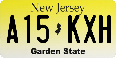 NJ license plate A15KXH
