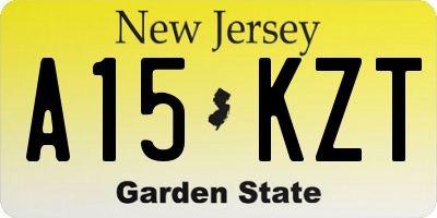 NJ license plate A15KZT